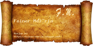 Feiner Mária névjegykártya
