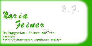 maria feiner business card